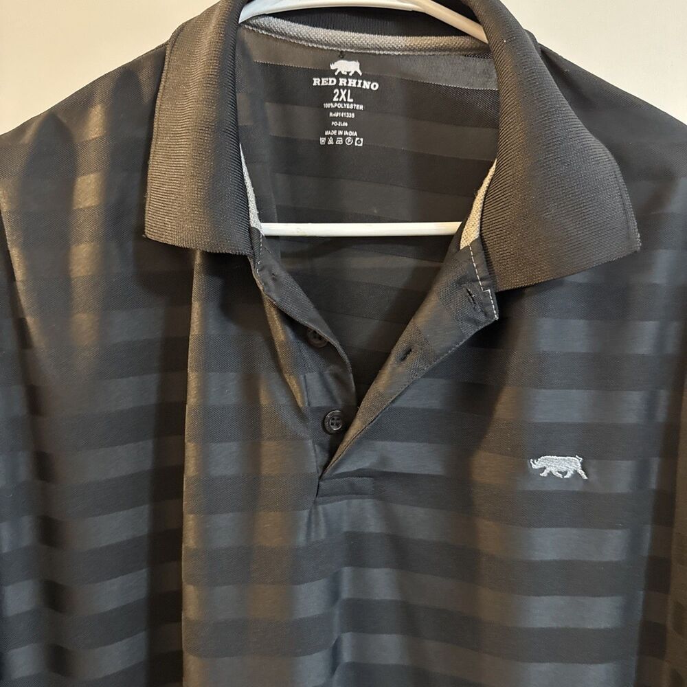 Red Rhino Men's ActivewearBlack Polo Shirt Size 2XL